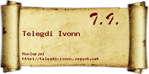 Telegdi Ivonn névjegykártya